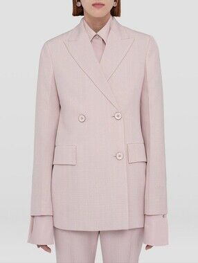 Jil Sander Tailored Double-Breasted Women's Blazer - Pale Pink Size 12(42) BNWT